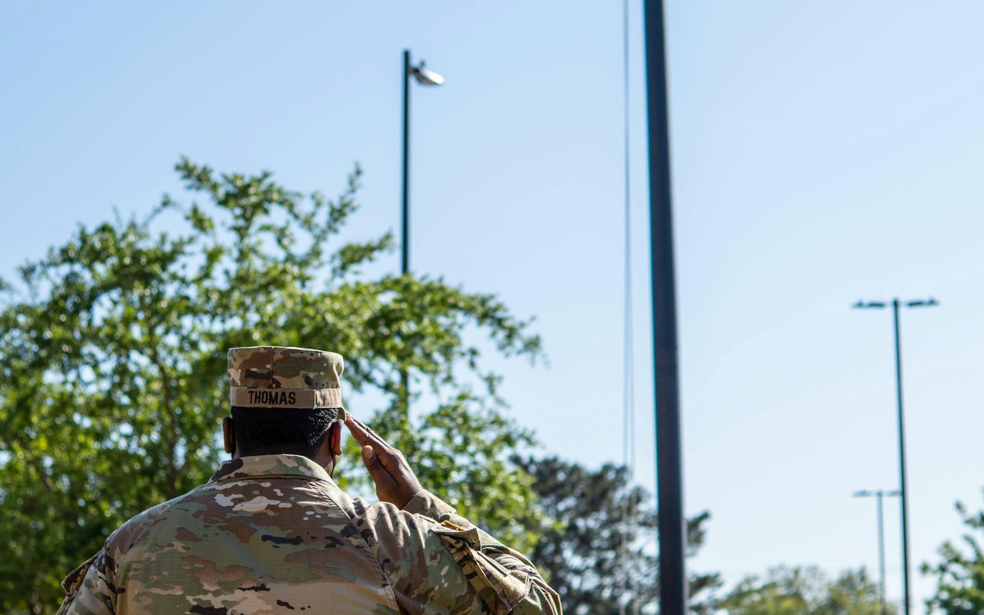 Soldiers saluting